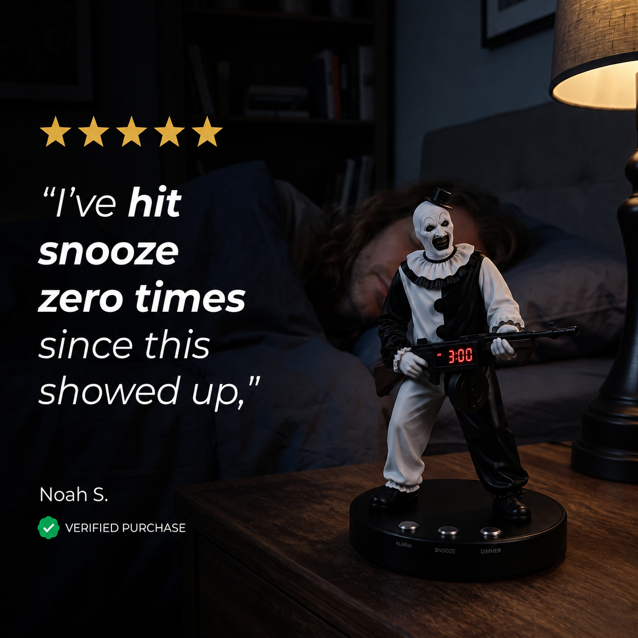 Snooze Or Die™ Horror Alarm Clock